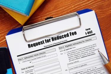 Form I-942 Request for Reduced Fee
